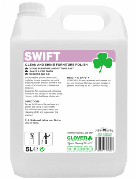 CLOVER     SWIFT CLEAN & SHINE FURNITURE POLISH 5ltr