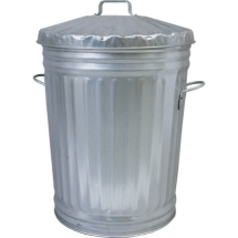 GALVANISED (GBM) DUSTBIN   C/W METAL LID GALVANISED (GBM) DUSTBIN   C/W METAL LID
