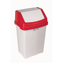 WHITE SWING BIN 50ltr      C/W COLOURED LID WHITE SWING BIN 50ltr      C/W COLOURED LID