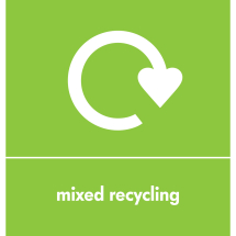 MIXED RECYCLING  GREEN STICKER MIXED RECYCLING  GREEN STICKER