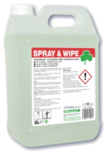 CLOVER  SPRAY & WIPE M/PURPOSE BACTERICIDAL CLEANER 5ltr