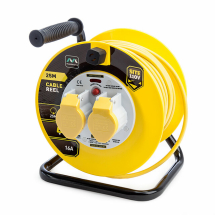 25mtr   110v 16amp TWIN SOCKET CABLE REEL