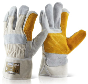 CANDPPN  H/Q GOLD  DOUBLE PALM RIGGER GLOVES