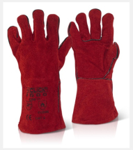 C2WRPN   14inch CAT 2 RED LEATHER WELDERS GAUNTLETS - XL