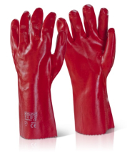 RED PVC GAUNTLETS          14inch