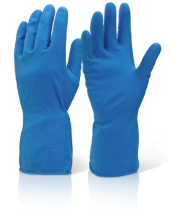 1532S  HOUSEHOLD RUBBER GLOVES BLUE SMALL