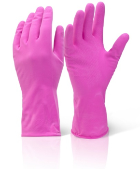 HOUSEHOLD RUBBER GLOVES   PINK SMALL