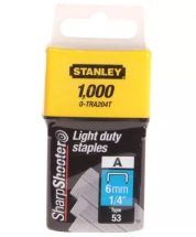STA0TRA204T STANLEY LIGHT-DUTY 6mm STAPLES (1000pk)