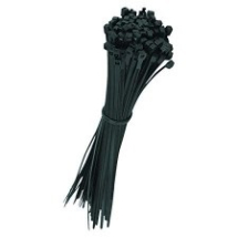 300mm x 3.6mm BLACK CABLE TIES (100pk)