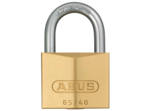 ABUS 65/40mm     BRASS PADLOCK C/W  2 KEYS