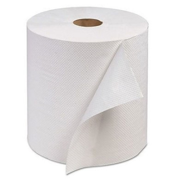 2175  EMBOSSED 150m WHITE 1PLY ROLL TOWELS