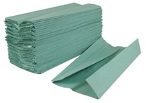HE128GRN     C-FOLD GREEN 1PLY HAND TOWELS
