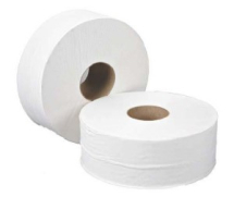 2060      250m 58mm WHITE 2PLY MINI JUMBO TOILET ROLLS