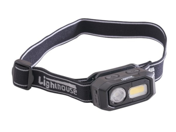 LIGHTHOUSE HEADLIGHT HEADTORCH RECHARGEABLE 300 LUMENS